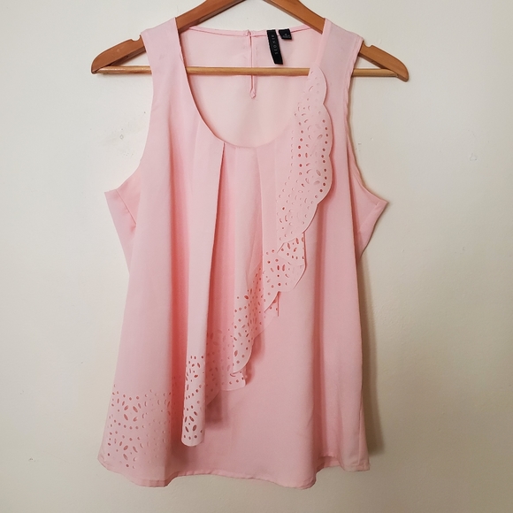 Sioni Tops - Pink Pleated Blouse